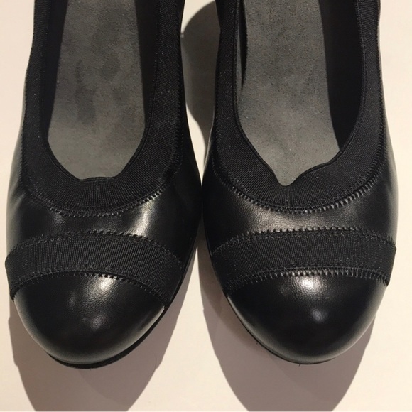 Never Worn ✨ Stuart Weitzman Black Leather Ballerina Pumps Sz 7 - Picture 7 of 10